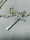 Very Rare Vintage Navajo Sterling Silver Rosary Necklace-Nativo Arts