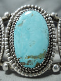 Important Verdy Jake Vintage Native American Navajo #8 Turquoise Sterling Silver Bracelet-Nativo Arts