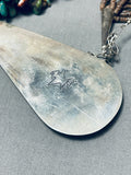 Native American One Of The Most Unique Vintage Santo Domingo Turquoise Sterling Silver Necklace-Nativo Arts