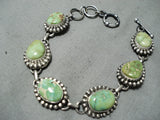 Dynamic Navajo Royston Turquoise Sterling Silver Bracelet Native American-Nativo Arts