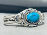 Willy Vandever Native American Navajo Turquoise Sterling Silver Bracelet Cuff-Nativo Arts