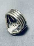 Tommy Jackson Vintage Native American Navajo Godber Turquoise Sterling Silver Ring-Nativo Arts