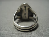 Native American Important Jeanette Dale Royston Turquoise Sterling Silver Ring-Nativo Arts