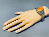 Stunning Native American Navajo Spiny Oyster Sterling Silver Bracelet-Nativo Arts