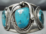 Museum Snake Vintage Native American Navajo Turquoise Sterling Silver Bracelet Old-Nativo Arts