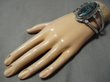 Important Vintage Native American Navajo Red Mountain Turquoise Sterling Silver Bracelet-Nativo Arts