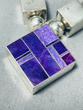 Best Ray Tracey Vintage Native American Navajo Charoite Sterling Silver Necklace-Nativo Arts