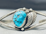 Wonderful Vintage Native American Navajo Sleeping Beauty Turquoise Sterling Silver Bracelet-Nativo Arts