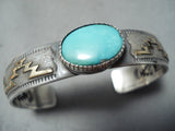 Randall Begay Vintage Native American Navajo Kingman Turquoise Internal Storyteller Bracelet Old-Nativo Arts