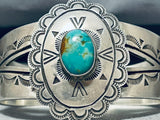 Superior Vintage Signed Native American Navajo Royston Turquoise Sterling Silver Bracelet-Nativo Arts