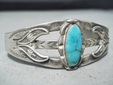 Marvelous Vintage Navajo Native American Turquoise Sterling Silver Bracelet-Nativo Arts