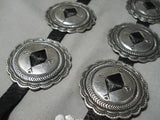 Earlier 1900's Hand Tooled Sterling Silver Vintage Native American Navajo Concho Belt Old-Nativo Arts