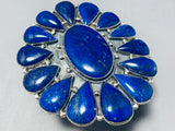 Most Incredible Native American Navajo Lapis Sterling Silver Bracelet-Nativo Arts