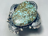 110 Grams Wowza Vintage Native American Navajo Spiderweb Turquoise Sterling Silver Bracelet-Nativo Arts