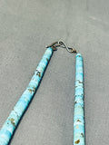 Fabulous Vintage Santo Domingo #8 Turquoise Mine Sterling Silver Necklace-Nativo Arts