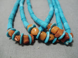 Fine Earlier Vintage Navajo Turquoise Native American Jacla Pendant Old-Nativo Arts