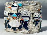 Native American One Of Most Famous Thunderbird Vintage Zuni Turquoise Sterling Silver Bracelet-Nativo Arts