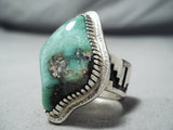 Important Vintage Navajo Native American Damale Turquoise Sterling Silver Ring-Nativo Arts