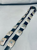 Hand Tooled Vintage Native American Navajo Sterling Silver Concho Belt-Nativo Arts
