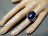 Important Ben Begaye (d) Navajo Lapis Sterling Silver Ring Native American-Nativo Arts