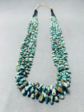 Native American Classic Vintage Santo Domingo Royston Turquoise Black Shell Necklace-Nativo Arts