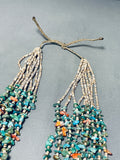 Important Rye Whitegat Vintage Native American Navajo Turquoise Shell Necklace-Nativo Arts