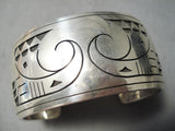 Important Vintage Native American Hopi Bobby Terva Sterling Silver Rounded Bracelet-Nativo Arts