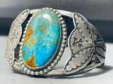 Important Vintage Native American Navajo Blue Royston Turquoise Sterling Silver Bracelet-Nativo Arts