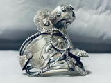One Of The Most Highly Detailed Native American Navajo Sterling Silver Bracelet-Nativo Arts