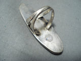Outstanding Vintage Native American Navajo Royston Turquoise Sterling Silver Ring Old-Nativo Arts