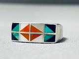 Impressive Vintage Native American Navajo Turquoise Sterling Silver Ring-Nativo Arts