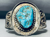 Piece Of History Vintage Native American Navajo Turquoise Sterling Silver Bracelet Old-Nativo Arts