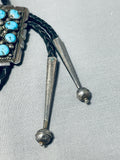 Outstanding Vintage Native American Navajo Kingman Turquoise Sterling Silver Bolo-Nativo Arts
