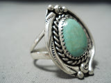 Marvelous Vintage Native American Navajo Royston Turquoise Sterling Silver Ring Old-Nativo Arts
