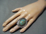 Fabulous San Felipe Native American 8 Turquoise Sterling Silver Ring-Nativo Arts