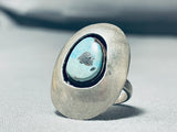 Shadowbox Vintage Native American Navajo Turquoise Sterling Silver Ring Old-Nativo Arts