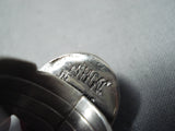 Stunning Navajo Lapis Sterling Silver Ring Native American-Nativo Arts