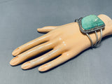 Towering Vintage Native American Navajo Royston Turquoise Sterling Silver Bracelet-Nativo Arts