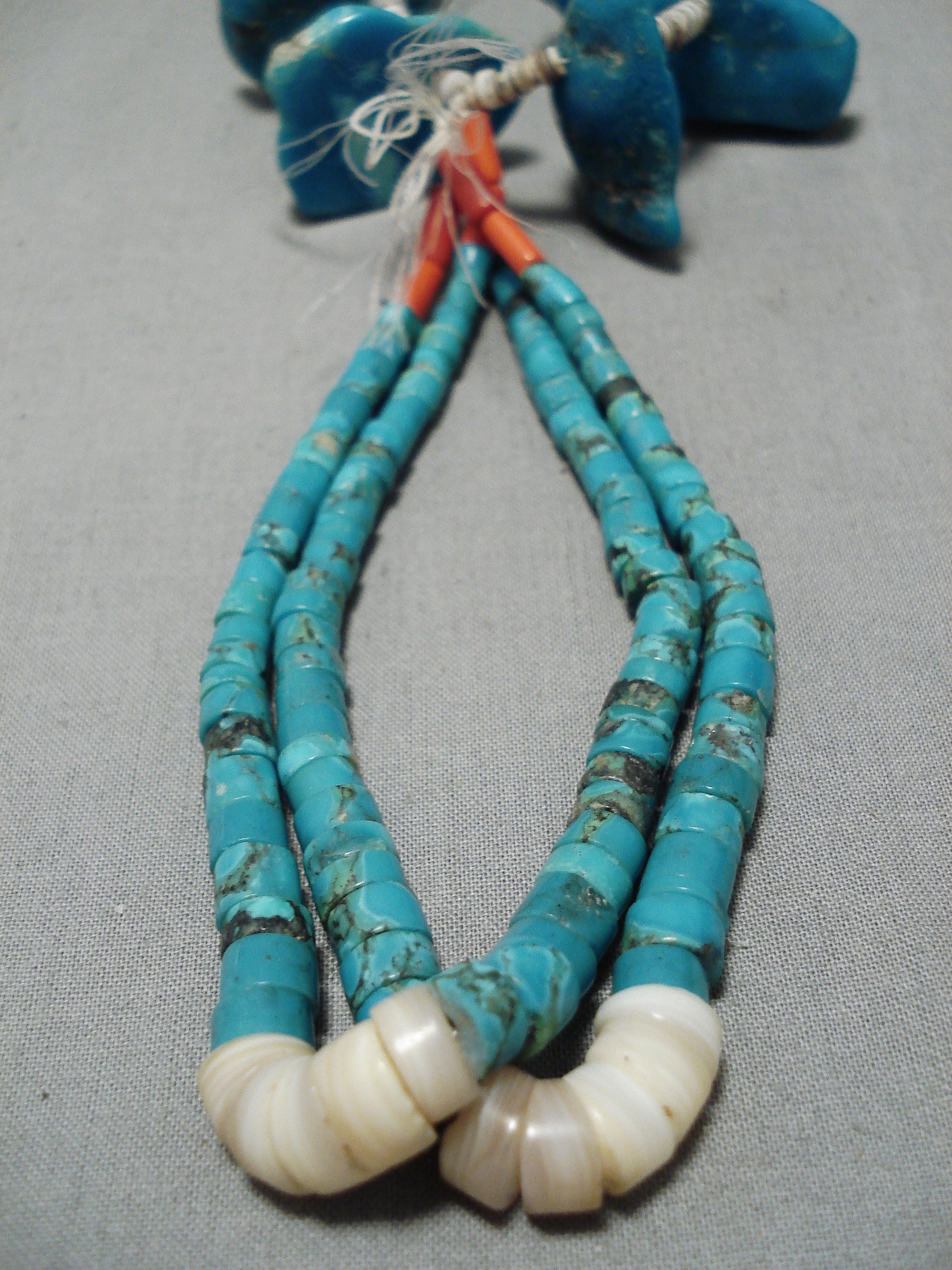 Early 1900's Vintage Native American Navajo Turquoise Nugget