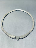Native American Very Unique Vintage Navajo Turquoise Sterling Silver Necklace-Nativo Arts