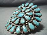 Colossal Turquoise Sun Navajo Sterling Silver Ring Native American-Nativo Arts
