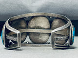 Museum Rare Turquoise Deposit Sterling Silver Vintage Native American Navajo Bracelet-Nativo Arts