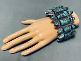 One Of The Best Ever Museum Vintage Native American Navajo Turquoise Sterling Silver Bracelet-Nativo Arts