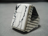 Amazing Navajo Wildhorse Inlay Sterling Silver Native American Ring-Nativo Arts