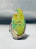 Stunning Vintage Native American Navajo Royston Turquoise Sterling Silver Colossal Ring-Nativo Arts