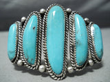 Tremendous Vintage Native American Navajo Turquoise Sterling Silver Bracelet-Nativo Arts