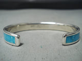 Superior Zuni Kingman Turquoise Sterling Silver Bracelet Native American-Nativo Arts