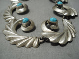 Exceptional Vintage Native American Navajo Choker Style Turquoise Sterling Silver Necklace-Nativo Arts