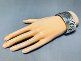 Freddy Douglas Vintage Native American Navajo Hand Tooled Sterling Silver Bracelet-Nativo Arts