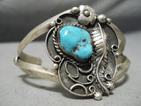 Incredible Vintage Native American Navajo Sleeping Beauty Sterling Silver Bracelet-Nativo Arts